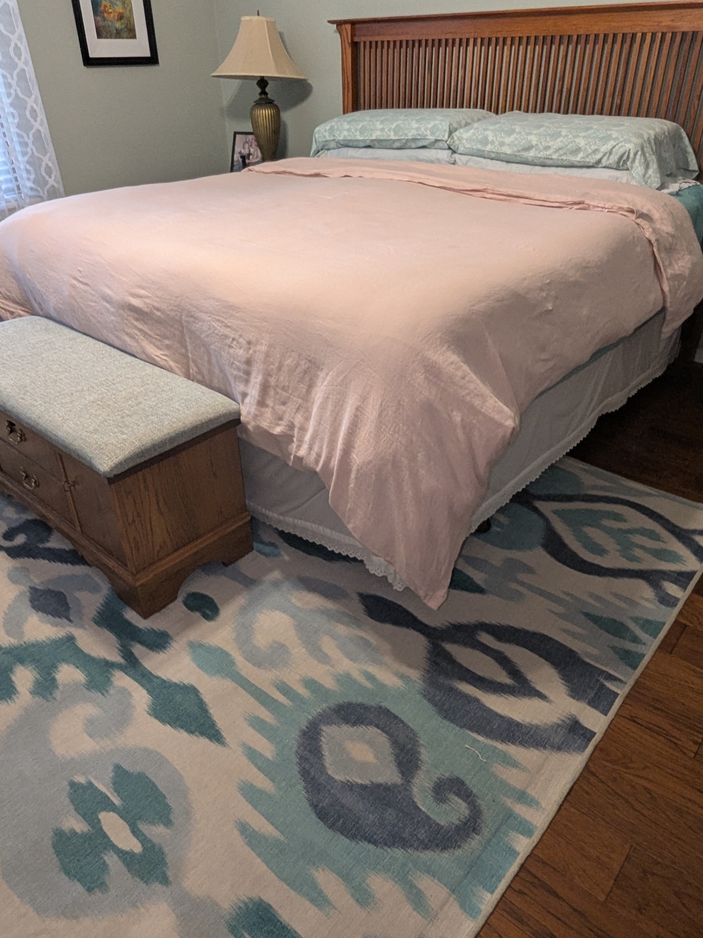 Pottery Barn King Soft Pink Linen Duvet Cover